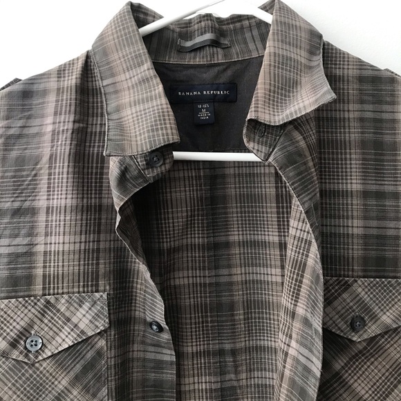 Banana Republic Brown Button-Up Shirt - Picture 4 of 5